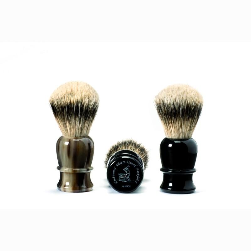 Hand-Tied Shaving Brush , Genuine Black Horn Handle - The Emperor’s Lane