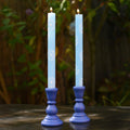 Turquoise Candles with White Daisies - The Emperor's Lane
