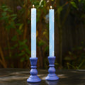 Turquoise Candles with White Daisies - The Emperor's Lane