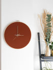 Linael Leather Wall Clock, Cognac - The Emperor's Lane