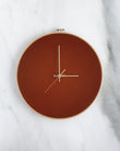 Linael Leather Wall Clock, Cognac - The Emperor's Lane